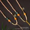 Cuerda de algodón frotado a mano de Xizang para collar, puede pasar el colgante de oro Thangka de Tianzhu, cuerda para colgar, cadena para clavícula tejida a mano.