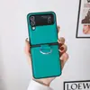 Adequado para Samsung Z Flip 30% de desconto Capa para Celular com Tela Dobrável Z Flip6/5 Padrão Puro Estilo Anel Anti-Queda Capa Protetora