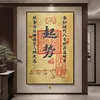 Pinturas para Riqueza de Todas as Direções, Baú Dourado do Tesouro, Escritório, Sala de Chá, Hall de Entrada, Estudo, Sala de Estar Pinturas Decorativas, Caligrafia Personalizada de Celebridades
