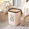 Lixeira Estilo Ins com Anel de Pressão para Uso Doméstico, Grande Capacidade, Espessada, Adequada para Banheiro, Vaso Sanitário, Sala de Estar, Cozinha, Lixeira Grande para Papel