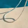 Diario Haijie Menta Fresca Verde Pescado Zircón Collar Cadena de Clavícula Superpuesta Nicho Coreano Collar