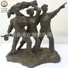 Suministros del Fabricante Esculturas de Figuras Históricas de Fibra de Vidrio para Atracciones Turísticas y Monumentos Conmemorativos, Estatuas del Ejército Rojo de Imitación Bronce, Adornos de Estilo Antiguo