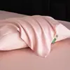 Par de Fundas de Almohada Tencel 60S 48X74 Verano para Adultos Frescas de Seda Helada Funda Interior para Relleno de Almohada Pieza Única