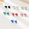 Pendientes de Acero de Titanio de Trébol de Cuatro Hojas de Venta Caliente Transfronterizos de 9 mm para Mujer, Diseño de Nicho, Pendientes de Gama Alta, Estilo Nuevo, Pendientes Elegantes