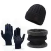 Gorro de Punto Cálido para Otoño e Invierno Moda Masculina Protección para el Cuello Forrada de Polar Traje de Dos Piezas Engrosado Protección para los Oídos para Ciclismo Gorro de Lana