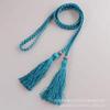 En stock de fábrica Color Cuerda Trenzada de Poliéster Borla Colgante Hanfu Espiga Colgante Cinturón Trenzado Accesorios Espiga Colgante DIY para Cortina