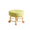 Taburete de Dopamina Uso en Casa Ruedas Ruedas Universales Taburete Redondo Pequeño Sala de Estar Andador para Niños Pequeños Taburete Cómodo para Estar Sentado Mucho Tiempo Bloque de Color