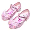 Zapatos para Niñas Aisha Primavera y Otoño Frozen Niños Tacones Altos Concurso de Piano Espectáculo de Princesas Escenario Zapatos de Cuero