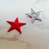 Suministro puntual estrella roja de cinco puntas tridimensional imán de cinco puntas tridimensional medalla de cinco puntas estrella