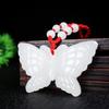 Pingente de borboleta de jade branco afegão atacado masculino e feminino grau sebo pingente de jade de borboleta de jade branco