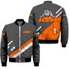 Otoño e invierno transfronterizo comercio exterior nuevo para hombre logotipo 3D impresión digital chaqueta bomber para hombre traje deportivo de béisbol para hombre