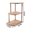 Estante de Almacenamiento de Escritorio de Madera Maciza de Tres Niveles de Gran Capacidad Disponible en Stock Organizador de Esquina para Estación de Trabajo Escritorio de Computadora