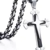 Lele Jewelry Colgante de Acero Inoxidable con Cruz Transfronteriza Europea y Americana Collar de Tres Capas Tridimensional Hip-Hop para Hombre Joyería para Hombre