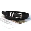 Cinturón de Hebilla de Pin Plateada de Alta Gama para Mujer, Piel Sintética, Estilo Sencillo Transfronterizo para el Día a Día, Cinturón Versátil para Traje de Mujer, En Stock