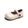 Mocasines de suela blanda para niñas, nueva colección otoño 2026, diseño simple y de punta poco profunda, zapatos sencillos para niños, zapatos de cuero estilo princesa para niñas pequeñas, modernos