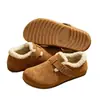 Sapatos de Inverno Quentes Birkenstock Femininos Sapatos Femininos Versáteis Moda Sapatos de Algodão com Solado Grosso Sapatos Casuais Peludos Macios com Solado Macio e Veludo