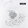 Dongzhou Cristal Neve Proteína Arte de Unha Diamante Brilhante Branco Proteína Ovo de Pombo Fundo Pontiagudo Diamante Dongzhou Diamante Atacado Acessórios para Arte de Unha