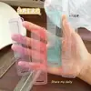 Bonito peine de cojín de aire de colores macarrón, mini peine de masaje portátil, suave y adorable, con espejo integrado, peine portátil para niñas