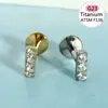 Pingente de Corrente Totalmente Titânio Stud de Lábio, Stud de Cartilagem Auricular Borboleta em Forma de Coração, Argola de Lábio, Joia Stud de Osso da Orelha F136 Joia para Piercing Corporal