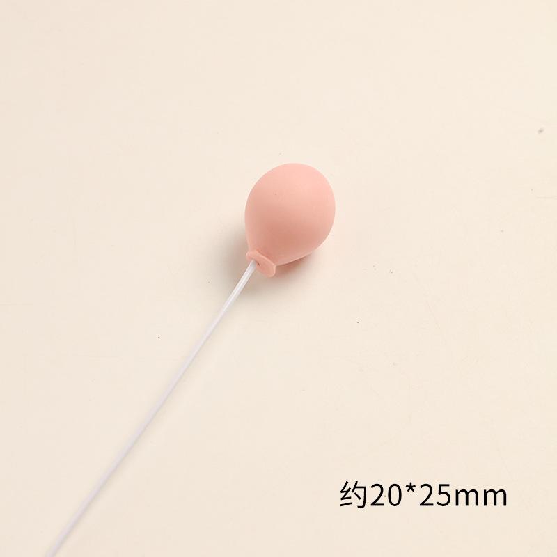 SKU-28-乳白色 粉色椭圆气球一个