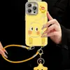 Lanyard de Muñeca de Dibujos Animados Lindo Adecuado para Funda de Teléfono de Hilo de Plumas Apple 17 Iphone15Promax Dibujo Animado 16 Anticaídas