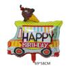 Globo de aluminio de coche de dibujos animados, carrito de tierra, tractor, coche de helados, globo de aluminio, venta al por mayor, decoración de globos