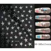 Conjunto de Adesivos de Unha Artística Transfronteiriços Dourado e Prata Preto e Branco Ouro Rosa Rosa Azul Estrela de Cinco Pontas Irregular Adesivos Autocolantes