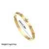 Pulseira Transfronteiriça Novo Estilo Flor de Ameixa Cravejada de Diamante Aço Titânio Feminina Ins Luxo Leve Nicho Design Flor de Quatro Folhas Aço Inoxidável Pulseira Ornamento
