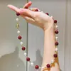 Manta de Alta Calidad Otoño e Invierno Rosa Ancora Rojo Cadena de Suéter Perla Shijia Collar para Mujer