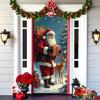 Cortina de Natal Transfronteiriça para Porta, Banner, Tecido de Fundo, Decoração, Cenário Festivo, Tapeçaria, Capa de Papai Noel
