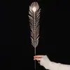 Exclusivo Transfronteiriço Folha de Ouro Flor Artificial Cena Arranjo Casa Flor Artificial Decoração Folha de Leque Casamento Folha de Ginkgo Pena de Pavão