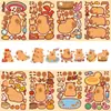 8 Caricaturas Originales Lindas Capibara Capibara Collage Tamaño Grande Maleta Escritorio Computadora Decoración Pegatinas