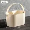 Cesta de Banho Portátil, Cesta de Banho, Cesta de Armazenamento de Artigos de Higiene Pessoal para Banheiro de Dormitório, Cesta de Banho de Plástico, Cesta de Estudante