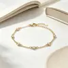Pulsera Redonda de Circonita Nuevo Producto Xiaohongshu para Mujer, Moda Estilo Coreano, Lujo Ligero, Nicho, Gama Alta, Joyería de Mano Elegante al por Mayor