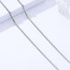 Cadena tallada de plata de ley S925 Guanming, estilo simple y lujoso, collar de plata liso para mujer, cadena para suéter, joyería de alta gama