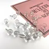 Clipes para Fotos, Tachinhas Transparentes, Alfinetes para Quadro de Mensagens de Jardim de Infância, Alfinetes em Forma de I, Clipes para Exibição de Cartões e Fotos
