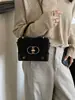Bolsa Cuadrada Pequeña de Bloques de Color al por Mayor Bolso Elegante de Temperamento 2025 Versátil Cerradura Bolso de Hombro Único Estilo Pequeño Chanel Bolso Cruzado