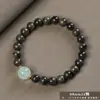 Pulsera de un solo círculo Bodhi Qi de Madera de Águila para Diseño DIY para Hombres y Mujeres, Cuentas de Oración Budista y Accesorios