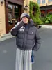 Chaqueta de Algodón con Forro de Terciopelo Negro con Capucha para Mujer, Abrigo Grueso y Cálido, Diseño Holgado, Acolchada de Algodón, Invierno 2026, Ropa Nueva de Algodón