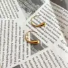 Brincos de Gancho de Ouro Banhado em Latão Estilo Minimalista Gota d'Água Exquisitos Design de Nicho de Alta Qualidade Europeus e Americanos Transfronteiriços