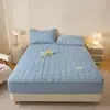 Sábana Bajera Acolchada 100% Algodón de Xinjiang Engrosada, Cubre Cama, Protector de Colchón, a Prueba de Polvo y Suciedad, Ropa de Cama para Otoño e Invierno