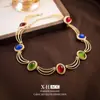 Joyas Vintage de Época Media Pendientes Ovalados Retro Temperamento de Nicho Collar Estilo Palacio Traje de Joyería