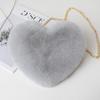 Bolsa Amor Nova Dia dos Namorados Corrente Bolsa de Pelúcia em Forma de Coração Bolsa Transversal Feminina Amor em Forma de Coração de Pêssego Bolsa de Corrente Pequena para Menina