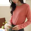 [Venta especial de liquidación, sin devoluciones ni cambios] Suéter de punto liso para mujer, cuello redondo, fino y ligero, perfecto como capa interior para uso casual en otoño e invierno
