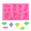 Gem Diamond Cinco Pontas Estrela Silicone Molde Fondant Bolo de Chocolate Molde Decorativo
