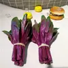 Modelo de Verdura Simulada Lechuga Falsa Repollo Brócoli Hojas Verdes Hojas de Shanghái Modelo de Gabinete Decoración para Casa