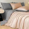 Conjunto de cama de quatro peças em seda gelada lavável para o verão, conjunto de cama de três peças para dormitório, não Tencel, capa modelo novo 2026