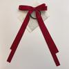 Pinza para el cabello de lazo rojo vino vintage elegante popular en internet dulce linda corazón de niña pinza para el cabello cuerda para el cabello cuerda para el cabello accesorios para el cabello