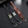 Accesorios de Cuero para Mano de Hombre Punk Europeo y Americano, Accesorios Populares Transfronterizos, Venta Directa de Fábrica, Pulsera Nueva Retro Trenzada de Piel de Vaca