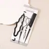 Conjunto de Ferramentas Básicas para Penteado Transfronteiriço, Grampos de Cabelo de Plástico com Gancho Duplo, Conjunto de Penteado de 4 Peças, Enrolador de Cabelo Simples Atacado